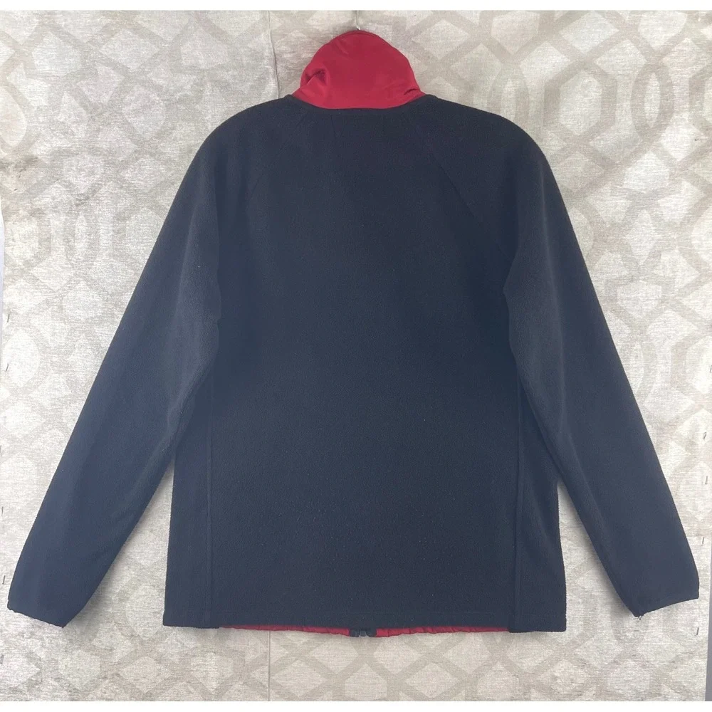 Lauren Active Ralph Lauren Womens Red Quilted‎ Hybrid Fleece Full Zip Jacket M